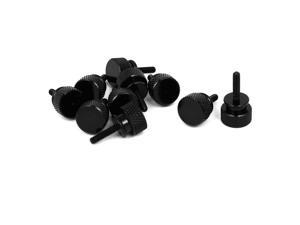 Computer PC Case Aluminum Alloy Knurled Thumb Screws Black M3x12mm 10pcs Computer PC Case Aluminum Alloy Knurled Thumb Screws Black M3x12mm 10pcs