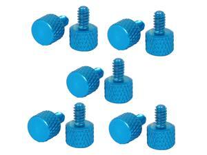 Computer Graphics Card Flat Head Knurled Thumb Screws Sky Blue 6#-32 10pcs Computer Graphics Card Flat Head Knurled Thumb Screws Sky Blue 6#-32 10pcs