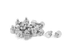 Computer PC Case Stainless Steel Flat Head Knurled Thumb Screw M4 x 6mm 20pcs Computer PC Case Stainless Steel Flat Head Knurled Thumb Screw M4 x 6mm 20pcs