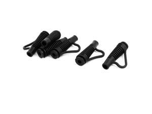 20mmx69mm Rubber Wire Sleeve Sheath Hair Dryer Accessories Black 6pcs