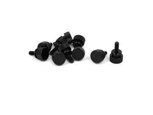 Computer PC Case Shoulder Type Knurled Thumb Screw Black M4x10mm 10pcs Computer PC Case Shoulder Type Knurled Thumb Screw Black M4x10mm 10pcs
