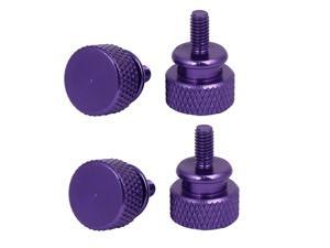 Computer PC Case Fully Threaded Knurled Thumb Screws Purple M3.5x7mm 4pcs Computer PC Case Fully Threaded Knurled Thumb Screws Purple M3.5x7mm 4pcs