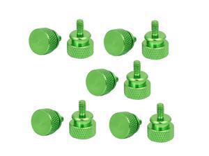 Computer PC Case Fully Threaded Knurled Thumb Screws Green 6#-32 10pcs Computer PC Case Fully Threaded Knurled Thumb Screws Green 6#-32 10pcs
