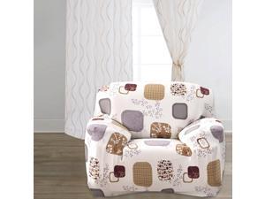 Home Polyester Elegant Flower Prints Sofa Chair Cover Slipcover 35-55 Inch