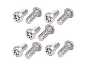 M5x20mm 304 Stainless Steel Button Head Torx Security Tamper Proof Screws 10pcs 