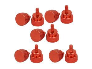 Computer PC Case Fully Threaded Knurled Thumb Screws Orange 6#-32 10pcs Computer PC Case Fully Threaded Knurled Thumb Screws Orange 6#-32 10pcs