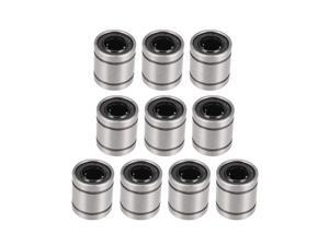 LM8SUU 8mmx15mmx17mm Linear Motion Bushing Ball Bearing Silver Tone 10pcs LM8SUU 8mmx15mmx17mm Linear Motion Bushing Ball Bearing Silver Tone 10pcs