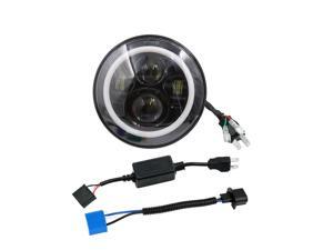 7" DC 10-30V Round Motorcycle LED Projector Headlight For Harley Davidson Jeep Wrangler H4 H13 High Low Beam Headlamp Bulb Halo Ring Angel Eye DRL Lamp 7" DC 10-30V Round Motorcycle LED Projector Headlight For Harley Davidson Jeep Wrangler H4 H13 High Low Beam Headlamp Bulb Halo Ring Angel Eye DRL Lamp