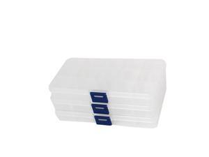 Unique Bargains 3 PCS Clear Plastic Angling Tackle Box Fishing Lure Bait Storage Container Unique Bargains 3 PCS Clear Plastic Angling Tackle Box Fishing Lure Bait Storage Container