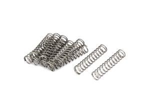 0.6mmx12mmx45mm 304 Stainless Steel Compression Springs Silver Tone 10pcs 
