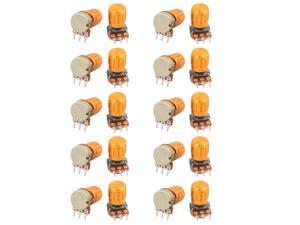 20Pcs WH148 100K Ohm 3 Terminals Rotary Linear Taper Potentiometer with Knob 20Pcs WH148 100K Ohm 3 Terminals Rotary Linear Taper Potentiometer with Knob