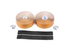 2 Pcs Gold Tone Padded Foam Bicycle Bike Bar Handlebar Tape Ribbon 2 Pcs Gold Tone Padded Foam Bicycle Bike Bar Handlebar Tape Ribbon
