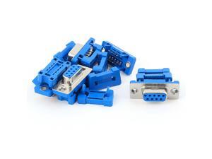 5pcs D-SUB DB9 9 Pin Female Ribbon Cable IDC Type Adapter Connector 5pcs D-SUB DB9 9 Pin Female Ribbon Cable IDC Type Adapter Connector