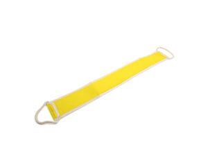 Yellow Exfoliates Loofah Back Strap Scrubber Body Shower Bath Brush Cotton Towel