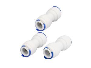 3/8" Tube to 3/8" Tube Push Fit Straight Quick Connect 3pcs for RO Water System