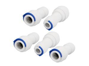 3/8" Tube to 1/4" Tube Push Fit Straight Quick Connect 5pcs for RO Water System