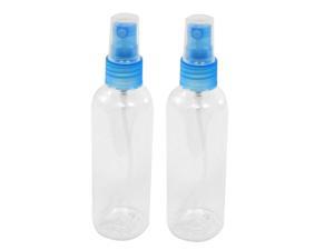 Woman Blue Plastic Perfume Spray Mist Water Container 100ml 2 PCS