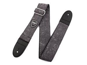 Cotton Blends Braided Adjustable Electric Guitar Bass Strap 5cm Width Gray Cotton Blends Braided Adjustable Electric Guitar Bass Strap 5cm Width Gray