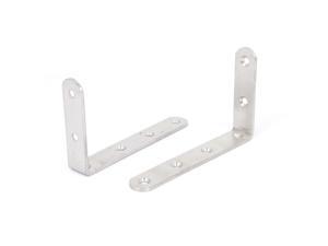 40mmx40mm L Shape Stainless Steel Shelf Corner Brace Repair Angle Bracket 2pcs