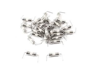 2A AC 250V Metal Wire Leads Cylinder Axial Ceramic Fuse 10mm x 4mm 30 Pcs