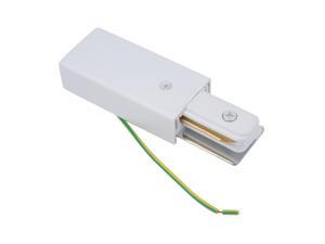 Track Live End Connector 2-Wire Rail Joiner Light Mounted Fitting White Track Live End Connector 2-Wire Rail Joiner Light Mounted Fitting White