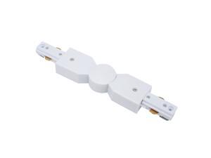 Track Connector 3-Wire Rotating Rail Joiner Light Mounted Fitting White Track Connector 3-Wire Rotating Rail Joiner Light Mounted Fitting White