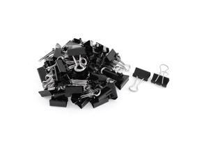 Metal Desk Paper Document Stationery Binder Clips 20mm 60 Pcs Black Metal Desk Paper Document Stationery Binder Clips 20mm 60 Pcs Black