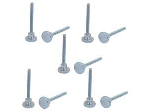 M4x8mm Carbon Steel Flat Knurled Head Fully Threaded Thumb Screw Bolt 16pcs