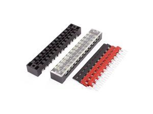 Unique Bargains 2 Pcs 600V 15A 12P Dual Row Barrier Terminal Block + 4 x Terminal Stripes Unique Bargains 2 Pcs 600V 15A 12P Dual Row Barrier Terminal Block + 4 x Terminal Stripes