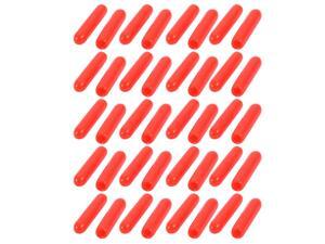 40pcs 4mm Inner Dia PVC Flexible Vinyl Cap Screw Thread Protector Cover Red