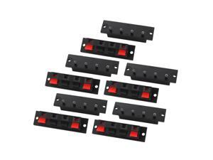 10PCS 4 Ways Push Release Connector Plate Stereo Speaker Terminal Strip Block 10PCS 4 Ways Push Release Connector Plate Stereo Speaker Terminal Strip Block