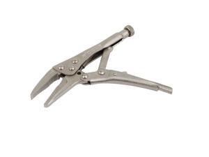 120mm Length Metal Straight Mouth Locking Plier Vise-grip Silver Tone 120mm Length Metal Straight Mouth Locking Plier Vise-grip Silver Tone