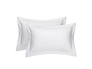 Boudoir Cotton Pillow Shams Oxford Pillowcases White 20 x 26 Inch Set of 2 Boudoir Cotton Pillow Shams Oxford Pillowcases White 20 x 26 Inch Set of 2