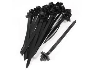 Nylon Winged End Push Mount Electrical Cable Ties Black 14.9 x 0.7cm 20 PCS 