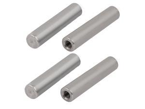 304 Stainless Steel M4 Female Thread 6mm x 20mm Cylindrical Dowel Pin 2pcs 