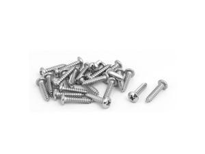 M3.5x9.5mm 316 Stainless Steel Phillips Pan Head Self Tapping Screws 40pcs 