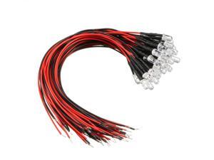 35Pcs 5mm Pre-Wired Diffused LED Diodes Light 20mA DC 9-12V White 35Pcs 5mm Pre-Wired Diffused LED Diodes Light 20mA DC 9-12V White