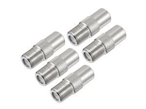 5 Pcs Silver Tone Metric F Female to PAL Male Jack RF Coaxial Adapter Connector 5 Pcs Silver Tone Metric F Female to PAL Male Jack RF Coaxial Adapter Connector