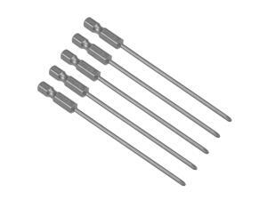 5 Pcs 1/4 Shank 100mm Length 2.5mm Phillips PH1 Magnetic S2 Screwdriver Bits 5 Pcs 1/4 Shank 100mm Length 2.5mm Phillips PH1 Magnetic S2 Screwdriver Bits