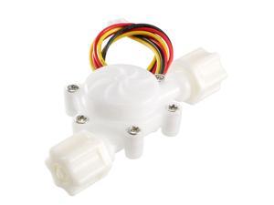 Unique Bargains Hall Effect Water Flow Sensor Switch Flowmeter Fluid DC5V 0.2-2.5L/min SEN-HZ06W Unique Bargains Hall Effect Water Flow Sensor Switch Flowmeter Fluid DC5V 0.2-2.5L/min SEN-HZ06W