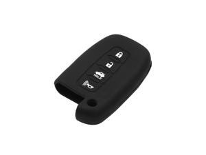Black 4 Button Car Remote Key Case Cover for Hyundai Sonata/KIA K5 Sportage R