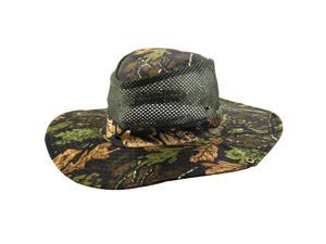 Men Summer Wide Brim Western Style Camouflage Mesh Cap Net Sunhat Cowboy Hat #6