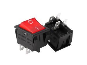 AC 20A/125V 22A/250V DPST 4P I/O Red LED Light Boat Rocker Switch UL Listed