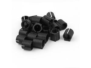 Household Furniture Black Plastic Floor Chair Glide Replacement 19mm 24 Pieces