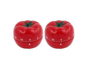 2Pcs 2.2x2.2x2.8-Inch 60 Minutes Mechanical Kitchen Tomato Timers Plastic 2Pcs 2.2x2.2x2.8-Inch 60 Minutes Mechanical Kitchen Tomato Timers Plastic
