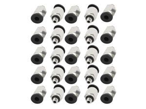 30pcs M5 Male Thread Dia 4mm Push In Joint Pneumatic Connector Quick Fittings