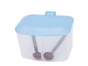 Global Bargains Kitchen Plastic 2 Compartment Box Spices Condiment Container Global Bargains Kitchen Plastic 2 Compartment Box Spices Condiment Container