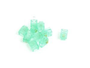 Global Bargains 6 Position 4 Pin RJ11 Telephone Cord Plug Jack Light Green 10Pcs Global Bargains 6 Position 4 Pin RJ11 Telephone Cord Plug Jack Light Green 10Pcs