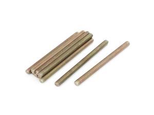 Global Bargains 1.25mm Pitch M8 x 110mm Male Threaded All Thread Rod Bar Stud Bronze Tone 10Pcs