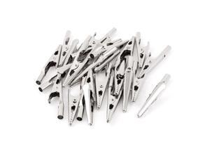Unique Bargains 25pcs Insulated Crocodile Alligator Clips Silver Tone for Charge Cable Unique Bargains 25pcs Insulated Crocodile Alligator Clips Silver Tone for Charge Cable